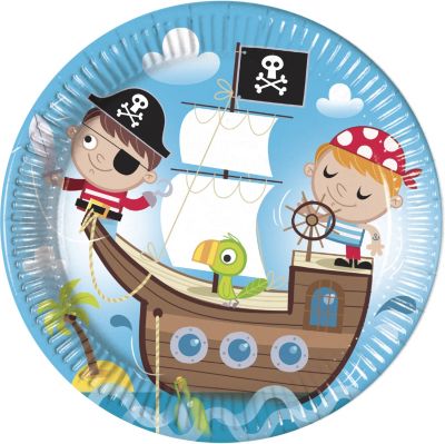 Pappteller Pirates Treasure Hunt 23 cm, 8 Stck