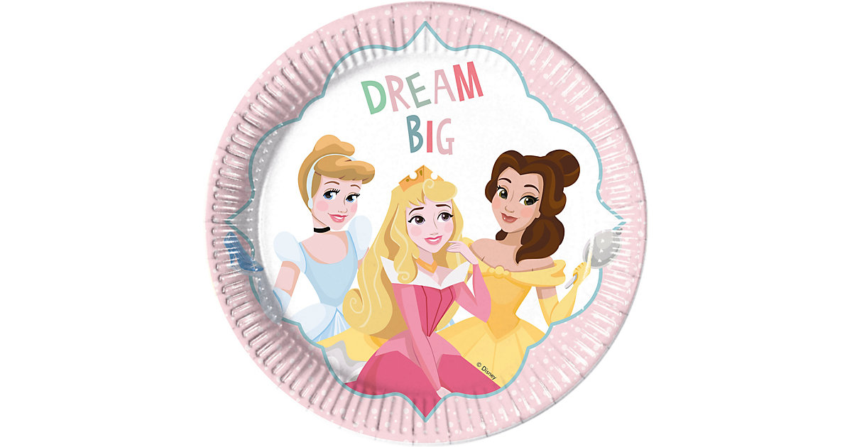 Pappteller Princess Dare To Dream 23 cm, 8 Stück