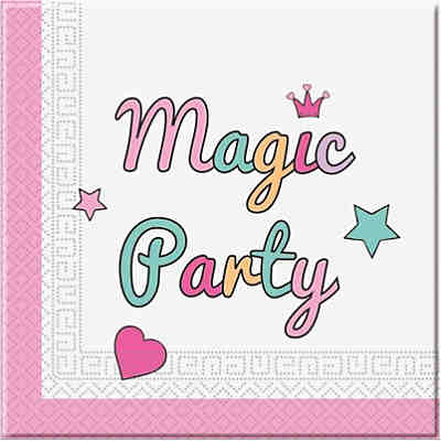 Servietten zweilagig Magic Party 33 x 33 cm, 20 Stück