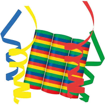 Luftschlangen 4-farbig Party Essentials, 3 Rollen
