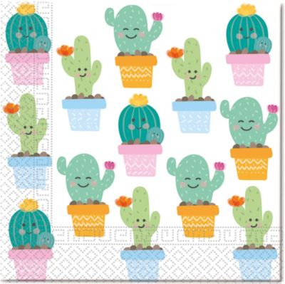 Servietten zweilagig Cactus 33 x 33 cm, 20 Stck