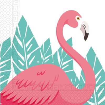 Servietten zweilagig Flamingo 33 x 33 cm, 20 Stck