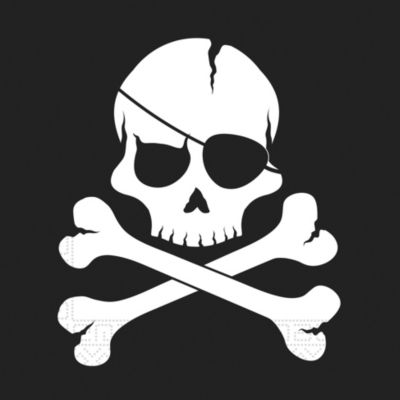 Servietten zweilagig Pirates - Black Skull 33 x 33 cm, 20 St�ck