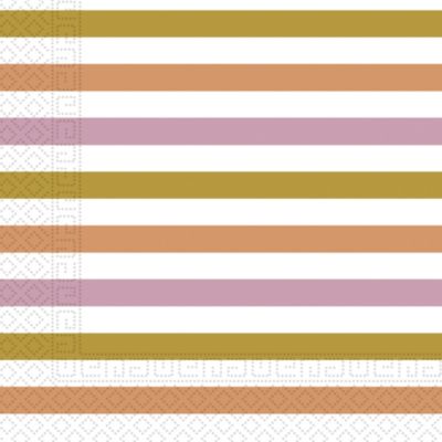 Servietten zweilagig Gold-Rose Gold-Copper 33 x 33 cm, 20 Stck