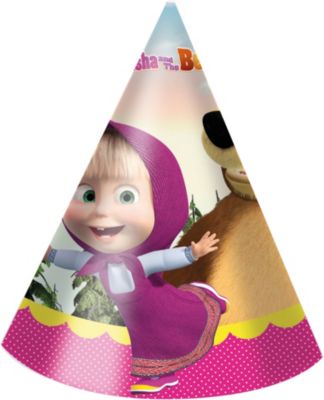 Partyhte Masha and The Bear, 6 Stck