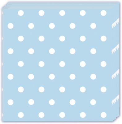 Servietten dreilagig Blue Dots Set 33 x 33 cm, 20 Stck