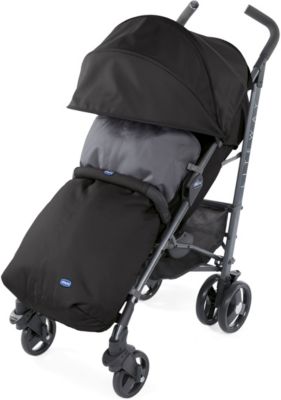 Коляска Chicco Lite Way3 Top Jet Black, с бампером