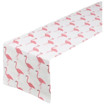 Dekostoff ��Flamingo�� 30x300 cm rosa/wei�
