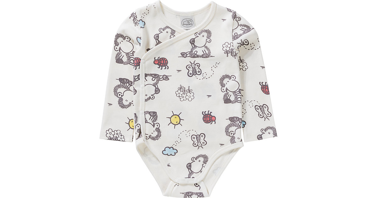 Sheepworld Baby Wickelbody, Organic Cotton offwhite Gr. 56/62