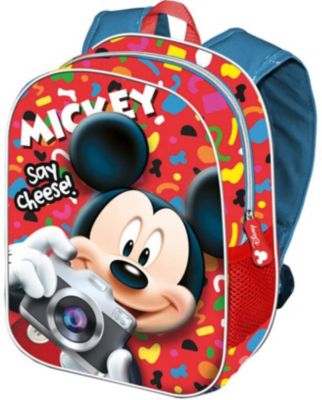Kinder Jungen Rucksack Mickey Mouse Rennfahrer Kindergarten Freizeit NEU 