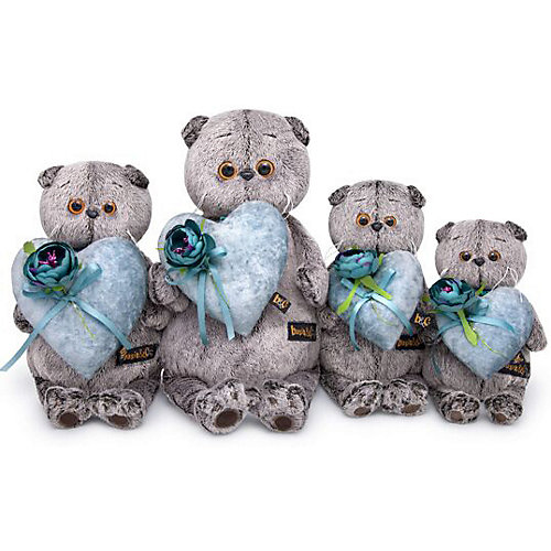 Мягкая игрушка Budi Basa Кот Басик с сердцем из бархата, 22 см от Budi Basa