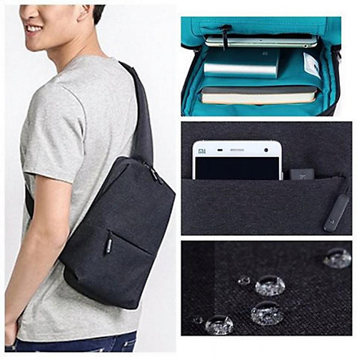 Рюкзак Xiaomi Mi City Sling Bag, темно-серый - темно-серый