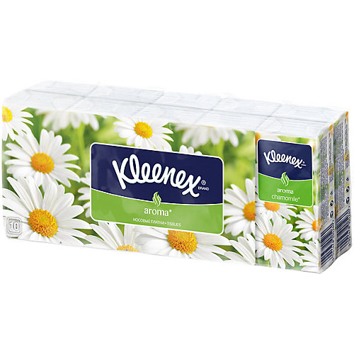 Носовые платочки Kleenex Chamomile, упаковка 10 штук