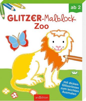 Buch - Glitzer-Malblock Zoo