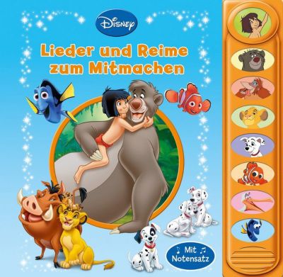 Buch - Disney: Die schönsten Mitmachlieder: 8-Button-Soundbuch: interaktives Bilderbuch mit 8 beliebten Kinderliedern zum Mi