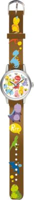 Armbanduhr Dinosaurier braun-kombi