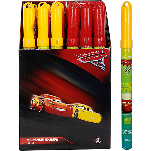 Мыльные пузыри 1Toy "Тачки", колба в термоплёнке, 120 мл от 1Toy