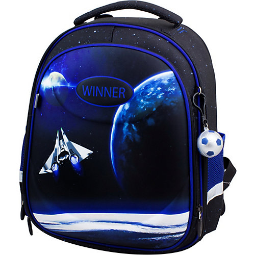 Ранец Winner 6009 с брелоком, черный - черный от WINNER