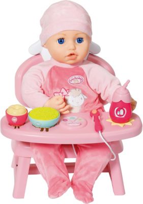 Baby Annabell Lunch Time Tischsitz für 43cm Puppe leicht für kleine Hände, 