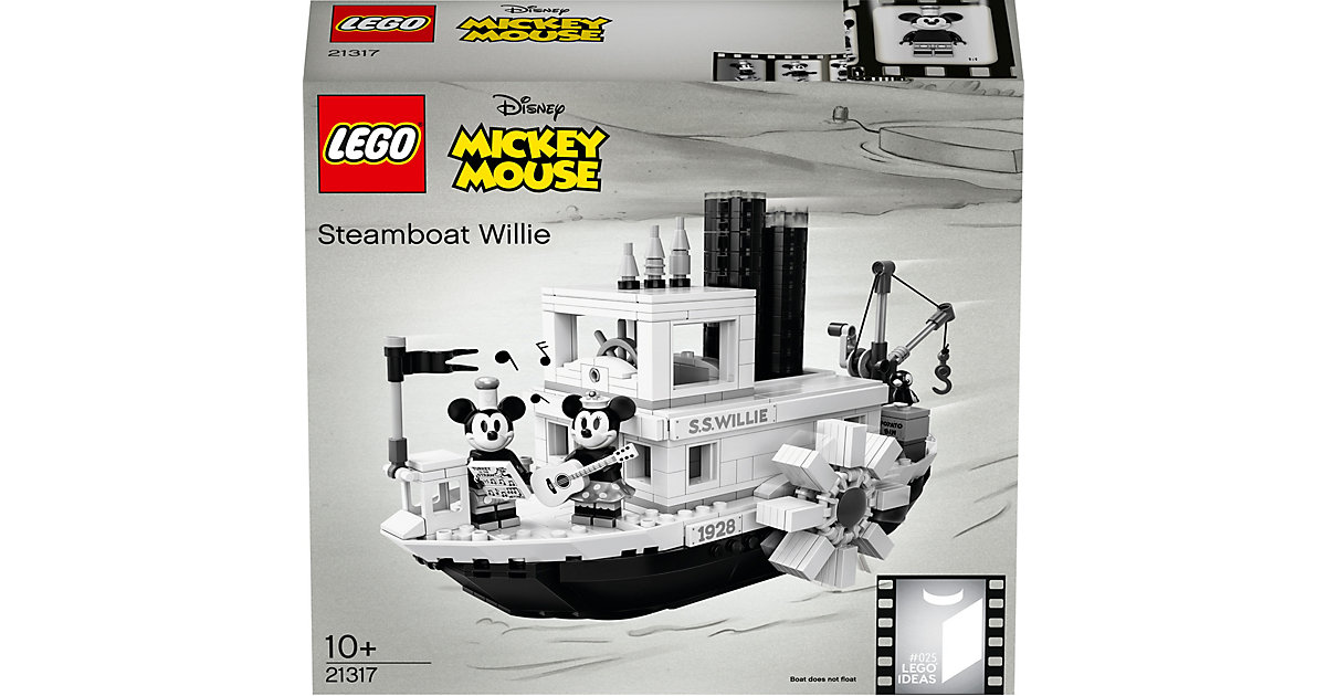 LEGO 21317 Ideas: Steamboat Willie mit Mickey und Minnie Mouse