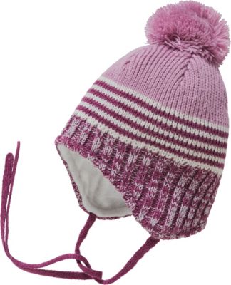 Baby Bommelmtze zum Binden lila Gr. 45 Mdchen Baby