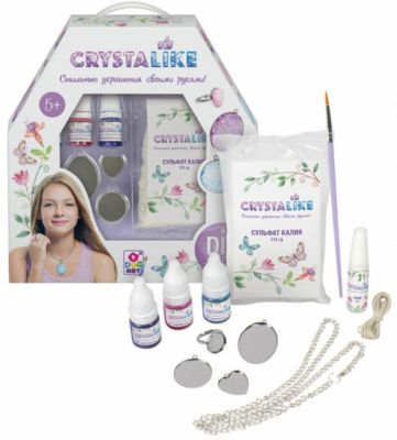 Набор для создания украшений Crystalike, 3 подвески, кольцо