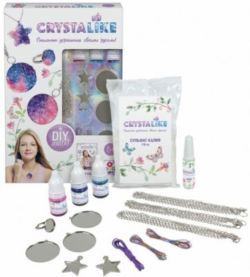 Набор для создания украшений 1Toy Crystalike, 5 подвесок, кольцо