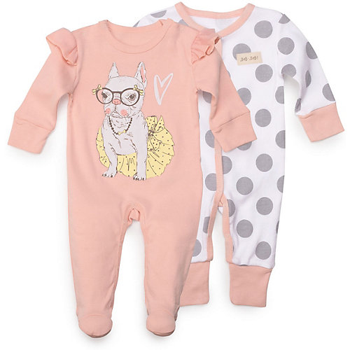 Комбинезон 2 шт Happy Baby для девочки - розовый от Happy Baby