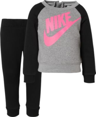 Set Heathered Crew Pullover Jogginghose Für Mädchen Nike Mytoys