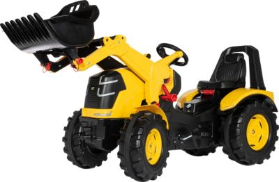Rolly Toys JCB  Lader mit Anhänger und Frontlader  Traktor Trettraktor gelb 