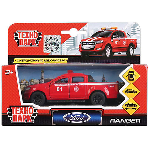 Инерционная машина Технопарк Ford Ranger, Пожарный пикап от ТЕХНОПАРК