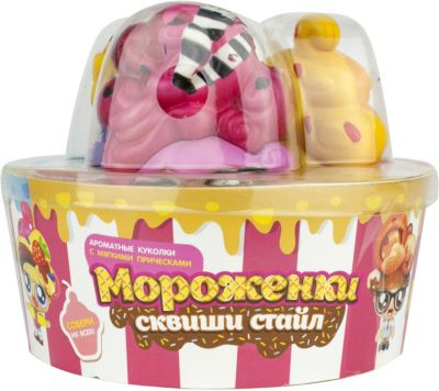 Фигурки-антистресс 1Toy "Мороженка Сквиши Стайл", 3 шт