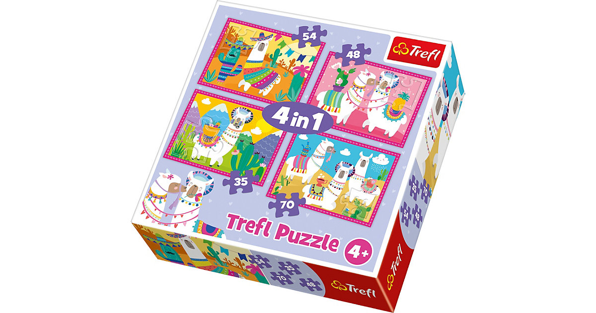 4in1 Puzzle 35/48/54/70 Teile - Lamas