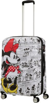 Чемодан American Tourister Минни комиксы белые, высота 67 см