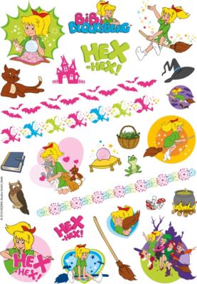 Puzzle 100 Teile 36x24 Cm Mit Tattoo Sticker Bibi Blocksberg Hexenausflug Bibi Blocksberg Mytoys