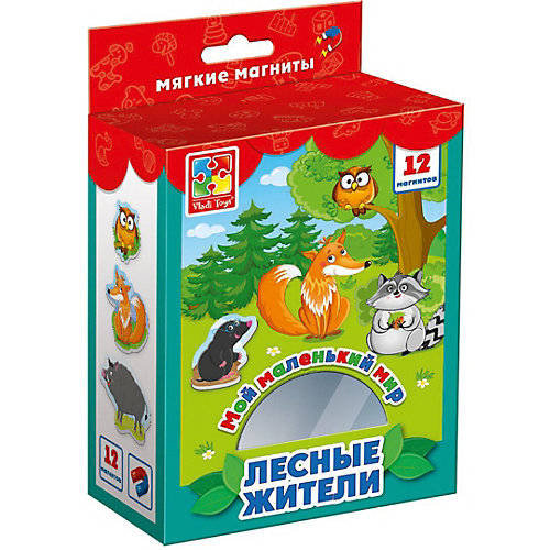 Мягкие магниты Vladi Toys "Мой маленький мир" Лесные жители от Vladi Toys