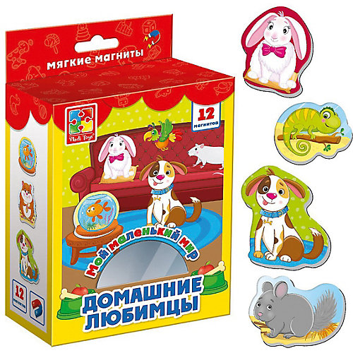 Мягкие магниты Vladi Toys "Мой маленький мир" Домашние любимцы от Vladi Toys
