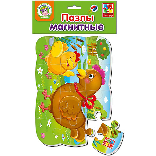 Пазлы на магните Vladi Toys "Курочка", 12 элементов от Vladi Toys