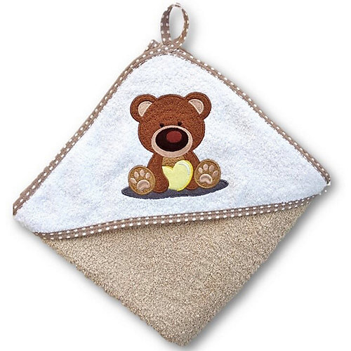 Полотенце для купания Uviton Baby 100х100 см, Мишка - бежевый от Uviton Baby