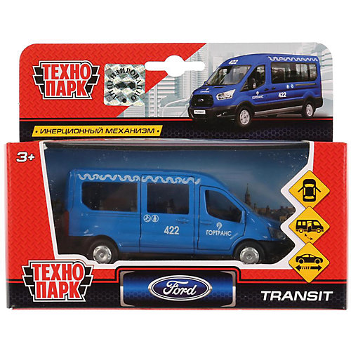 Инерционная машина Технопарк Ford Transit, синий от ТЕХНОПАРК
