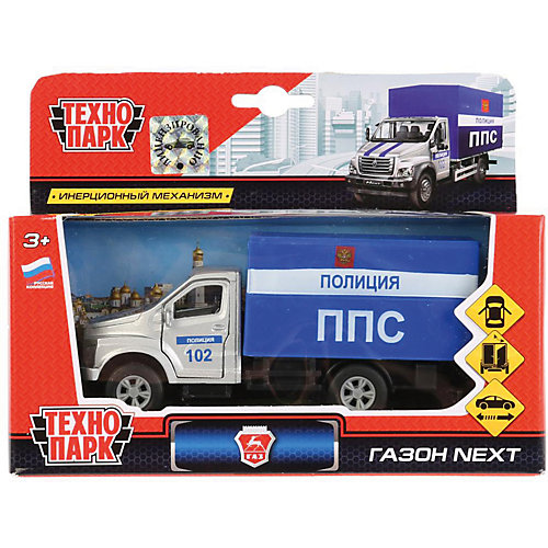 Инерционная машина Технопарк ГАЗ Газон Next, Полиция от ТЕХНОПАРК