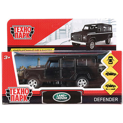Инерционная машина Технопарк Land Rover Defender, черный от ТЕХНОПАРК