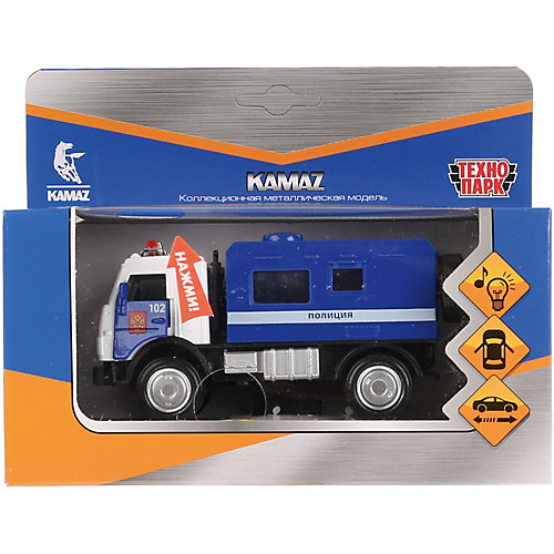 Машина Технопарк Kamaz Будка Полиция от ТЕХНОПАРК