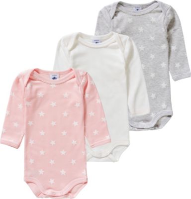 Langarmbodies 3er-Pack rosa Gr. 98 M�dchen Kleinkinder