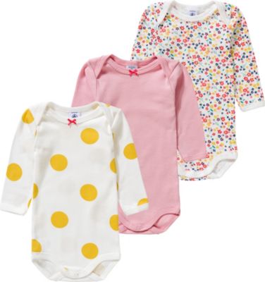 Langarmbodies 3er-Pack offwhite Gr. 98 M�dchen Kleinkinder
