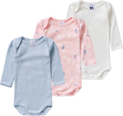 Langarmbodies 3er-Pack offwhite Gr. 98 M�dchen Kleinkinder