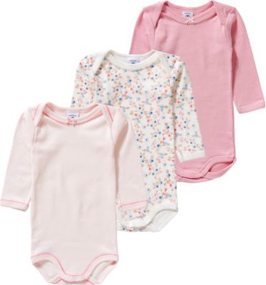 Langarmbodies 3er-Pack rosa Gr. 92 M�dchen Kleinkinder