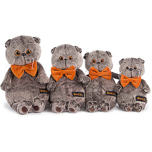 Мягкая игрушка Budi Basa Кот Басик в рыжем бархатном банте, 25 см от Budi Basa