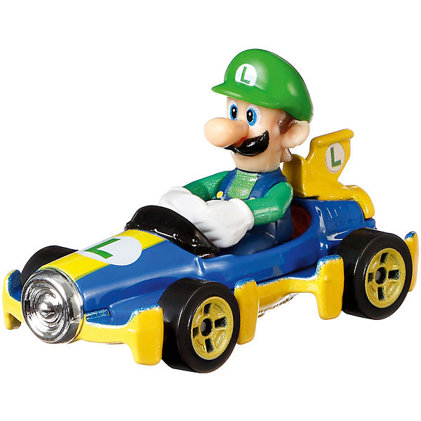 Hot Wheels Mario Kart Replica 1:64 Die-Cast Luigi