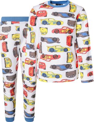 Disney Cars Schlafanzug wei Gr. 92/98 Jungen Kleinkinder